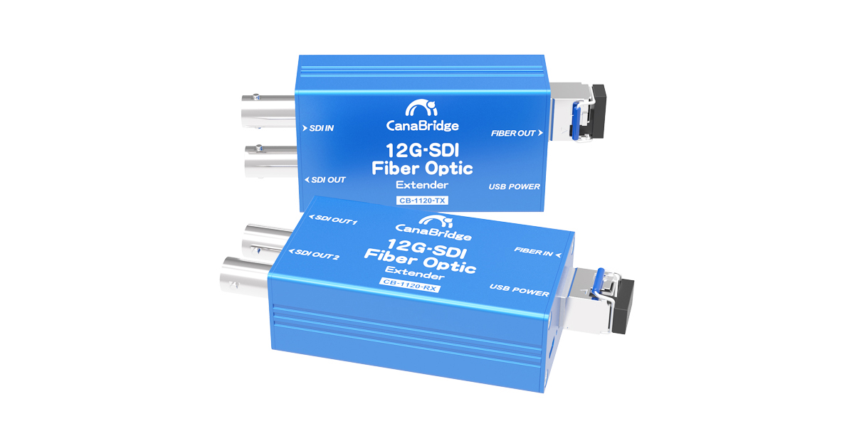 12G-SDI Fiber Optic Extender | CB-1120-TX / RX | CanaBridge